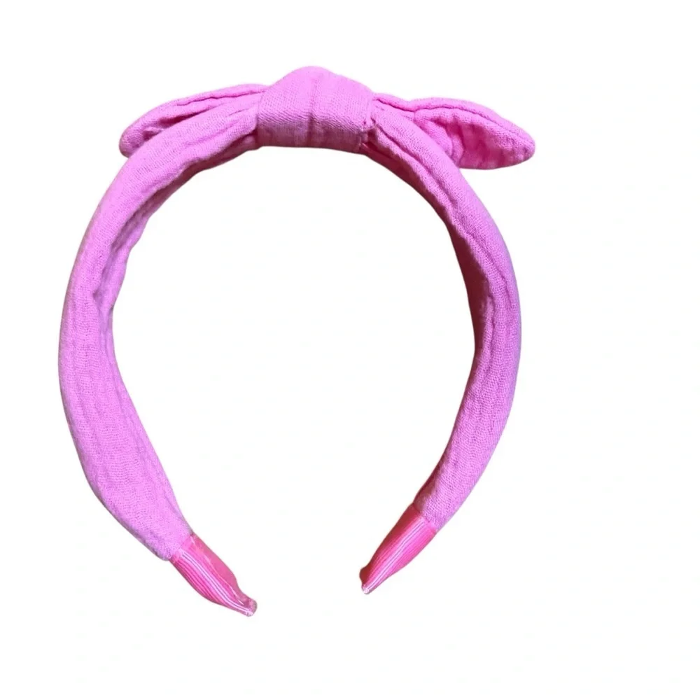 Zara Pink Bow Headband Knotted Fabric Hair Accessory